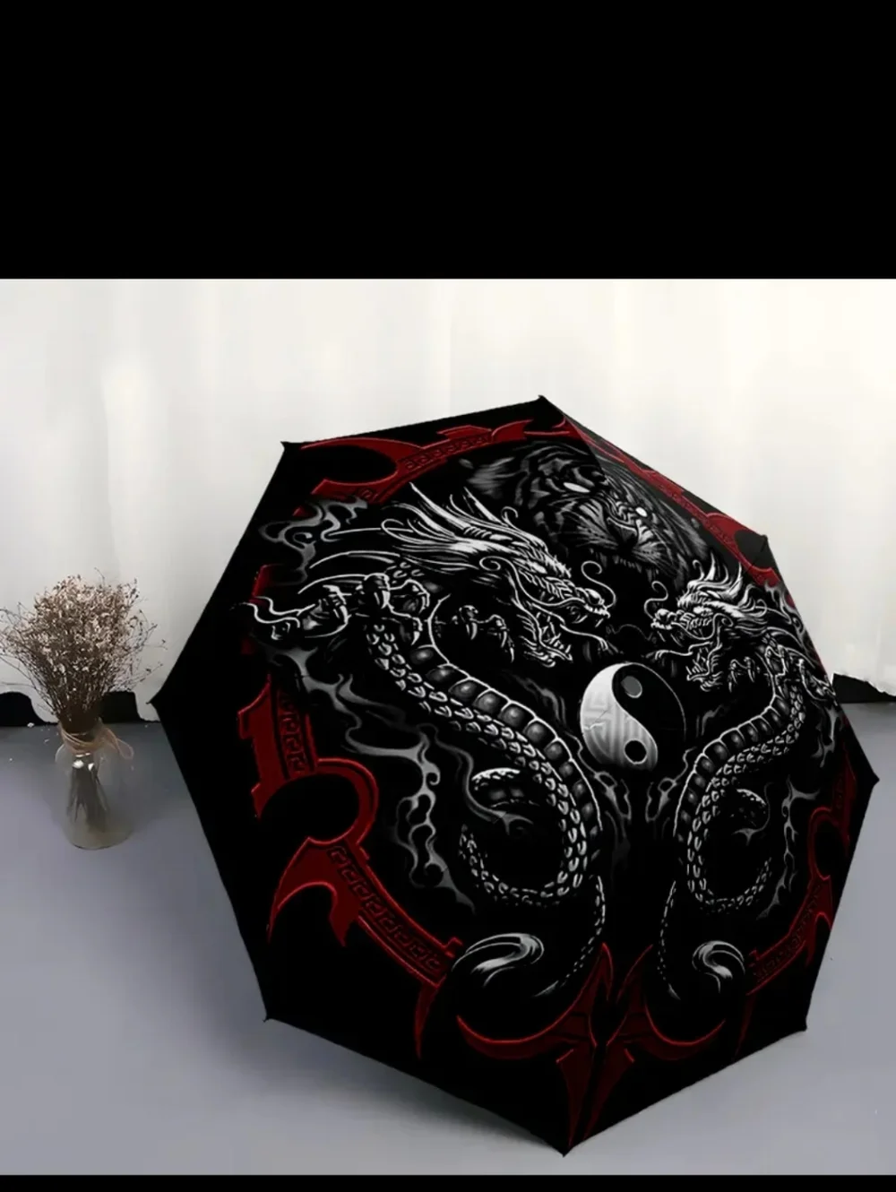 🆕️☯️🐉🐯 YIN YANG DRAGON & TIGER AUTOMATIC & COMPACT UMBRELLA 🐉🐯☯️ - Picture 2 of 7
